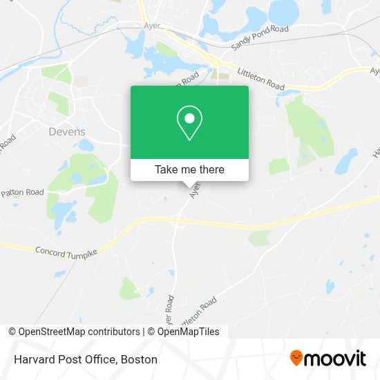 Harvard Post Office map