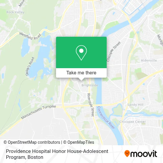 Providence Hospital Honor House-Adolescent Program map