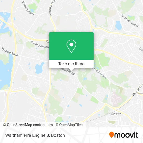 Waltham Fire Engine 8 map