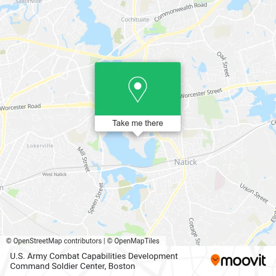 U.S. Army Combat Capabilities Development Command Soldier Center map