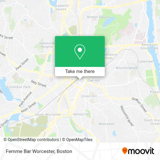 Femme Bar Worcester map
