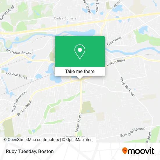 Ruby Tuesday map