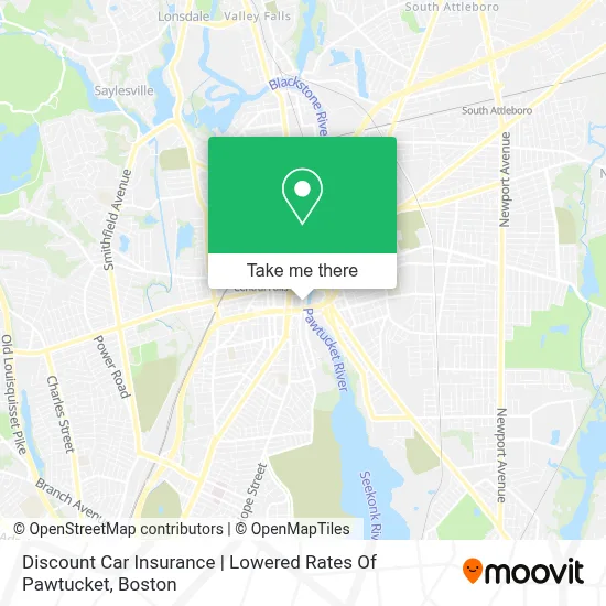 Discount Car Insurance | Lowered Rates Of Pawtucket map