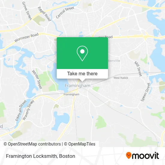Framington Locksmith map