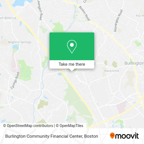 Burlington Community Financial Center map
