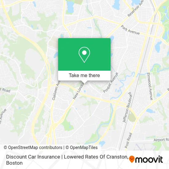 Discount Car Insurance | Lowered Rates Of Cranston map