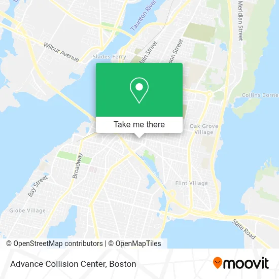 Advance Collision Center map