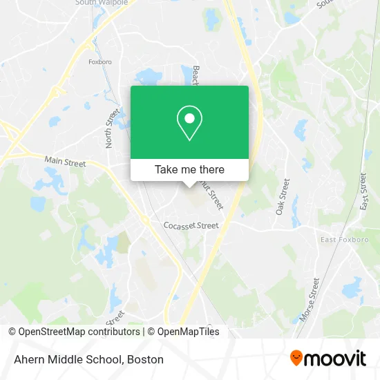 Ahern Middle School map