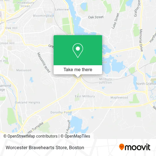 Worcester Bravehearts Store map