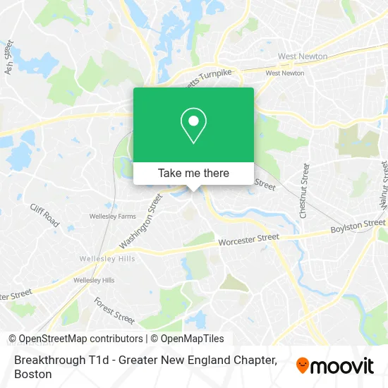 Breakthrough T1d - Greater New England Chapter map