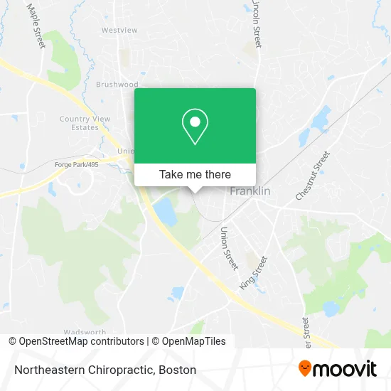 Northeastern Chiropractic map
