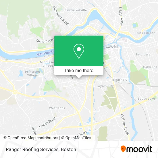Ranger Roofing Services map