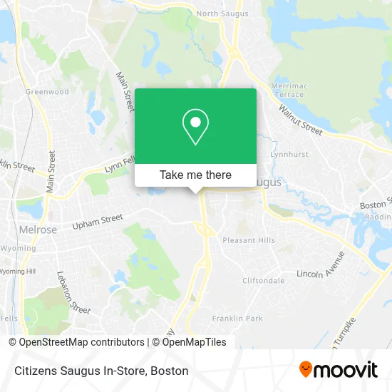 Citizens Saugus In-Store map