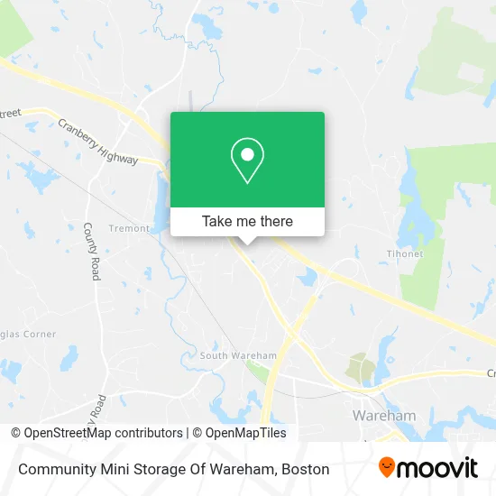Community Mini Storage Of Wareham map