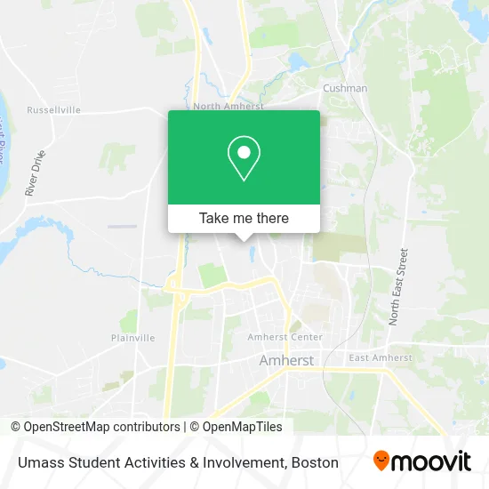 Umass Student Activities & Involvement map