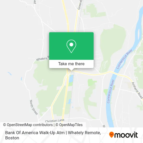 Bank Of America Walk-Up Atm | Whately Remote map