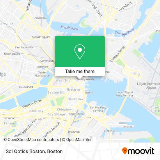 Sol Optics Boston map
