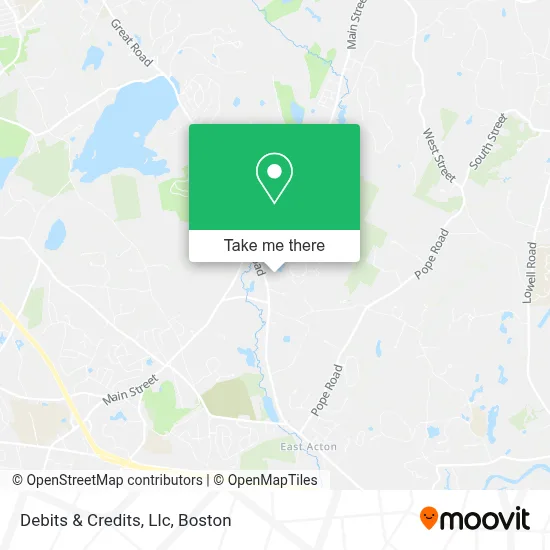 Debits & Credits, Llc map