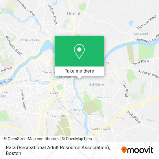 Rara (Recreational Adult Resource Association) map