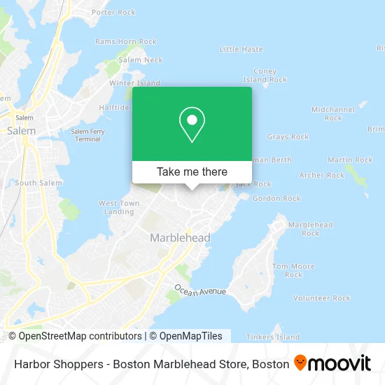 Harbor Shoppers - Boston Marblehead Store map