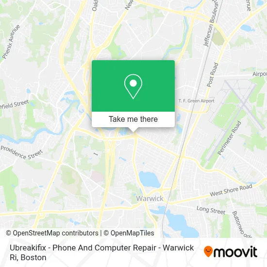 Ubreakifix - Phone And Computer Repair - Warwick Ri map