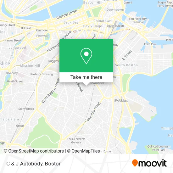 C & J Autobody map