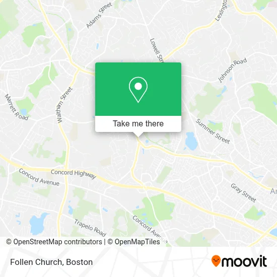 Follen Church map