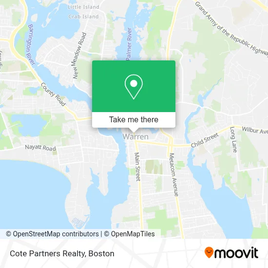 Cote Partners Realty map