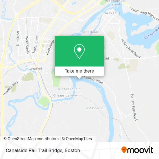 Canalside Rail Trail Bridge map
