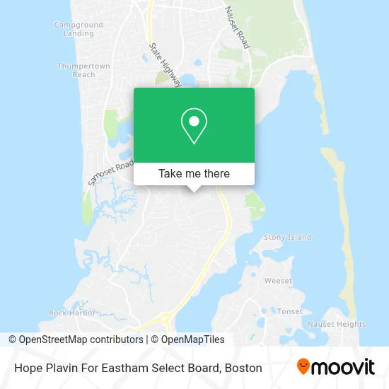 Hope Plavin For Eastham Select Board map