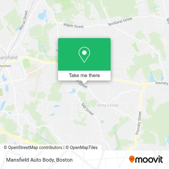 Mansfield Auto Body map