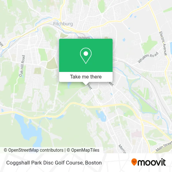 Coggshall Park Disc Golf Course map