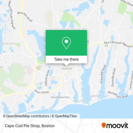 Cape Cod Pie Shop map