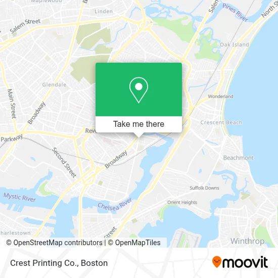 Crest Printing Co. map