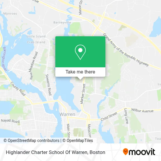 Highlander Charter School Of Warren map