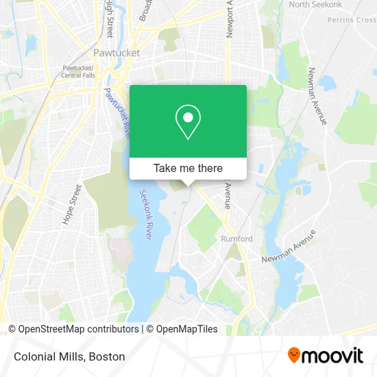 Colonial Mills map
