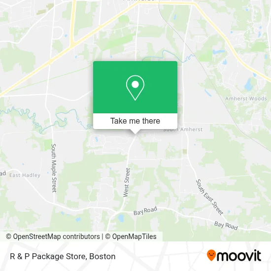 R & P Package Store map