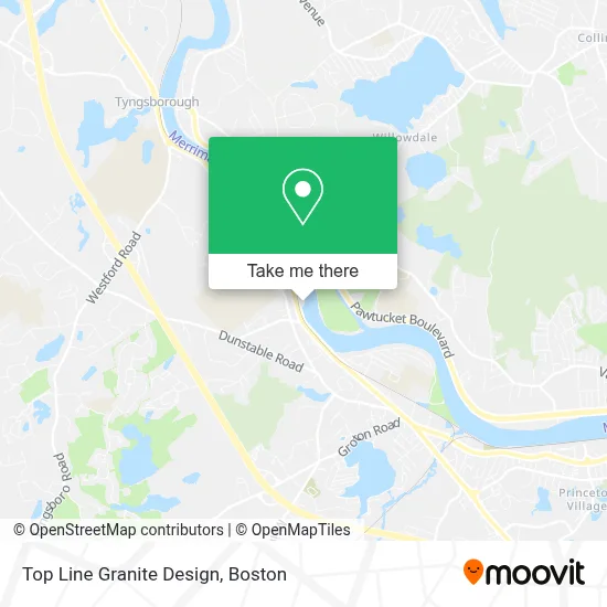 Top Line Granite Design map