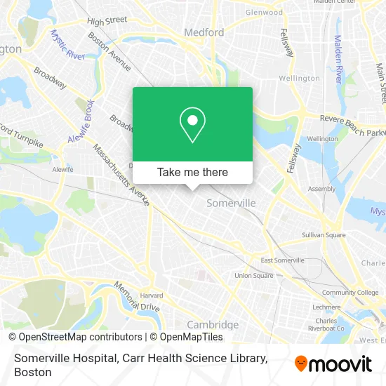 Somerville Hospital, Carr Health Science Library map