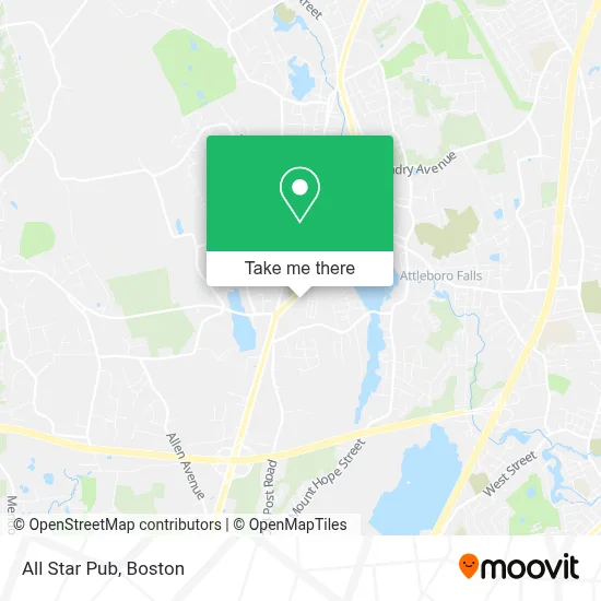 All Star Pub map