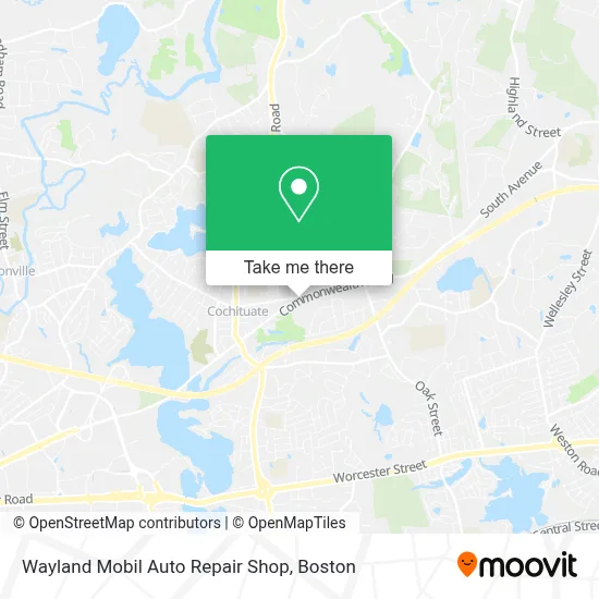 Wayland Mobil Auto Repair Shop map