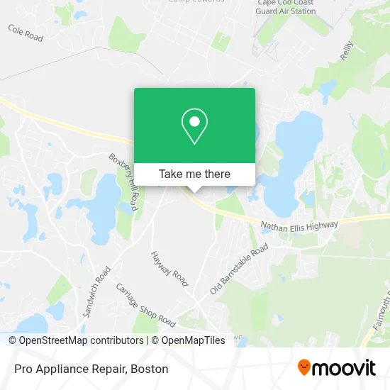Pro Appliance Repair map