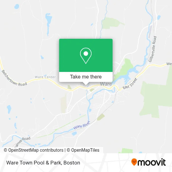 Ware Town Pool & Park map