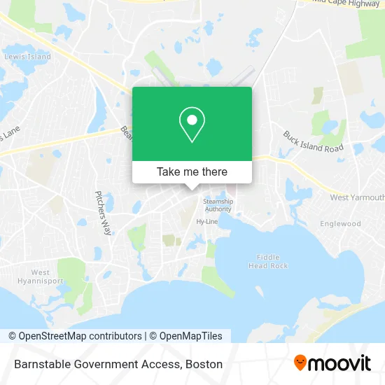 Barnstable Government Access map
