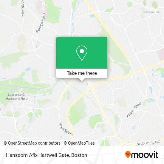 Hanscom Afb-Hartwell Gate map