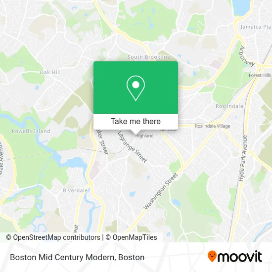 Boston Mid Century Modern map