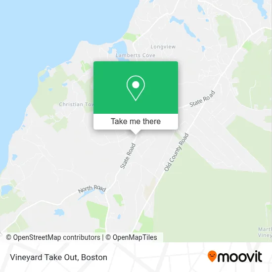 Vineyard Take Out map