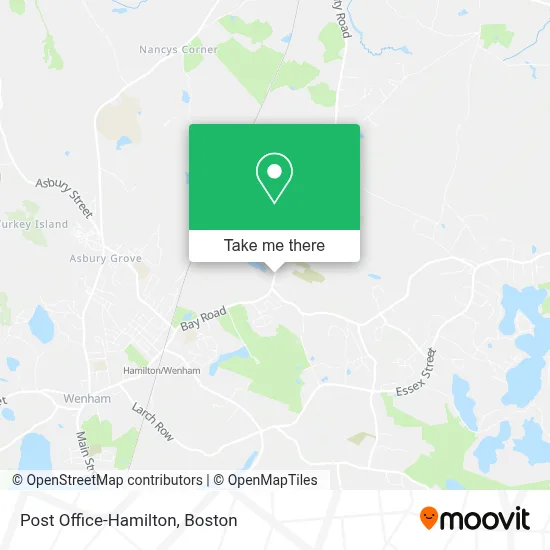 Post Office-Hamilton map