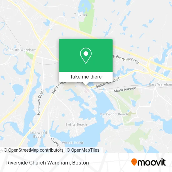 Riverside Church Wareham map