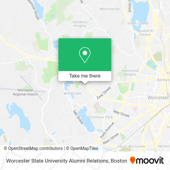 Worcester State University Alumni Relations map